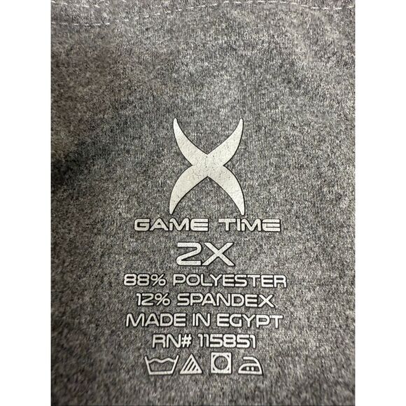 Game Time Men’s Size 2X Gray Athletic Shorts Polyester w/ pockets - Picture 2 of 8